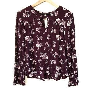 3/$15 Maroon Grayson Threads Boho Romantic Blouse